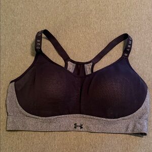 Under Armour Women's Black and Gray Sports Bra XL